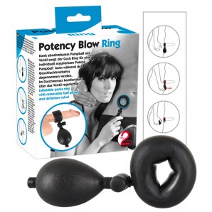 Potency Blow Ring - Pompalı Şişen Penis Halkası