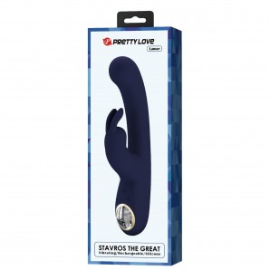 USB Şarjlı Led Göstergeli 10 Fonksiyonlu Klitoris Uyarıcılı Teknolojik Tavşan Vibratör - Lamar Lacivert