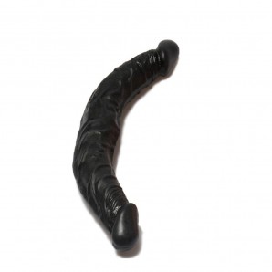 36 cm Çift Taraflı Realistik Zenci Dildo Anal Vajinal Penis