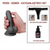 13 cm Realistik Zenci Belden Bağlamalı Dildo Penis